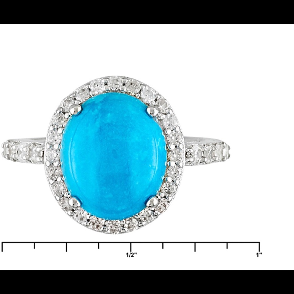 Blue sleeping beauty turquoise sterling ring